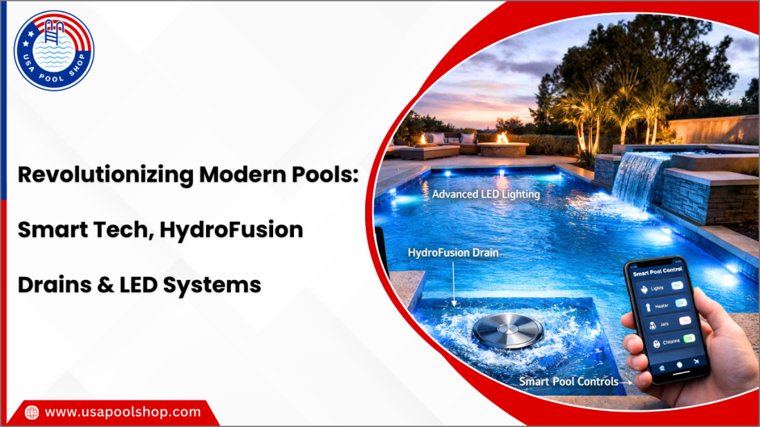 Revolutionizing Modern Pools: Smart Tech, HydroFusion Drains & LED Systems